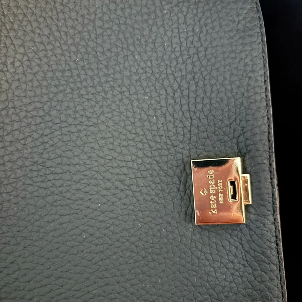 kate spade Madison Daniels drive embellished black leather crossbody